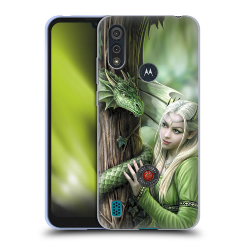 Anne Stokes Dragon Friendship Kindred Spirits Soft Gel Case for Motorola Moto E6s (2020)