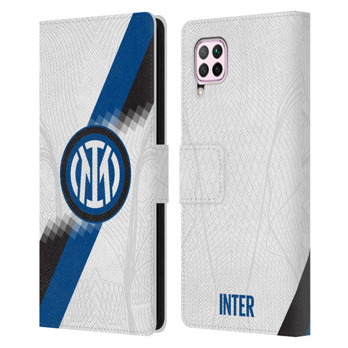 Fc Internazionale Milano 2023/24 Crest Kit Away Leather Book Wallet Case Cover For Huawei Nova 6 SE / P40 Lite