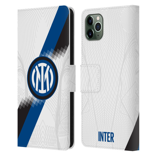Fc Internazionale Milano 2023/24 Crest Kit Away Leather Book Wallet Case Cover For Apple iPhone 11 Pro Max