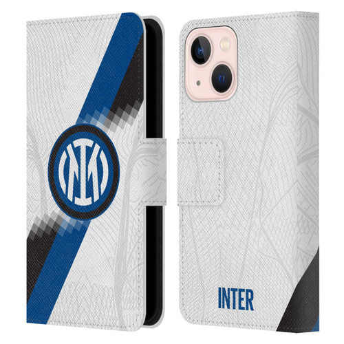 Fc Internazionale Milano 2023/24 Crest Kit Away Leather Book Wallet Case Cover For Apple iPhone 13 Mini
