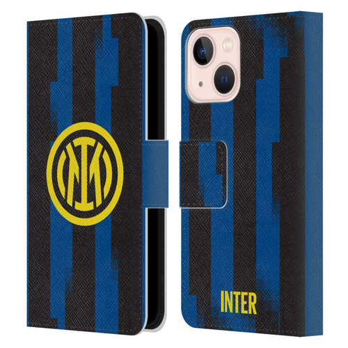 Fc Internazionale Milano 2023/24 Crest Kit Home Leather Book Wallet Case Cover For Apple iPhone 13 Mini