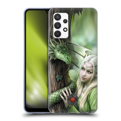 Anne Stokes Dragon Friendship Kindred Spirits Soft Gel Case for Samsung Galaxy A32 (2021)