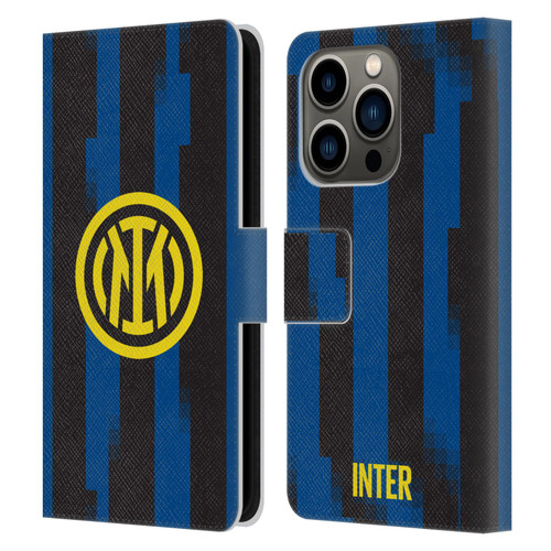 Fc Internazionale Milano 2023/24 Crest Kit Home Leather Book Wallet Case Cover For Apple iPhone 14 Pro