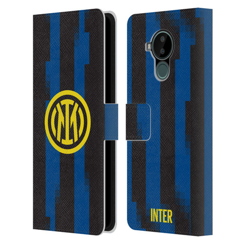 Fc Internazionale Milano 2023/24 Crest Kit Home Leather Book Wallet Case Cover For Nokia C30