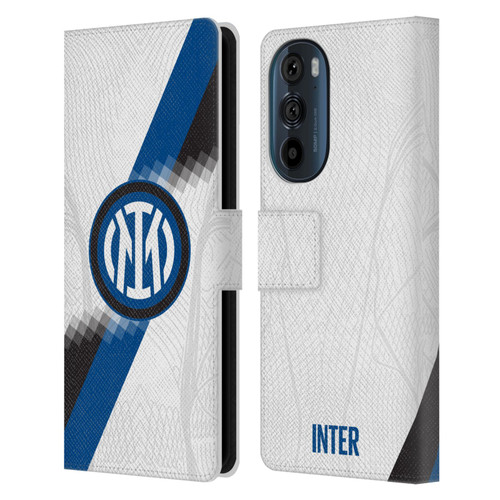 Fc Internazionale Milano 2023/24 Crest Kit Away Leather Book Wallet Case Cover For Motorola Edge 30