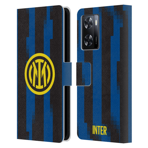 Fc Internazionale Milano 2023/24 Crest Kit Home Leather Book Wallet Case Cover For OPPO A57s