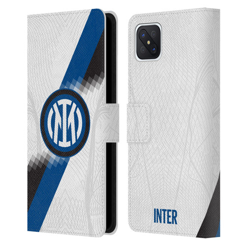 Fc Internazionale Milano 2023/24 Crest Kit Away Leather Book Wallet Case Cover For OPPO Reno4 Z 5G