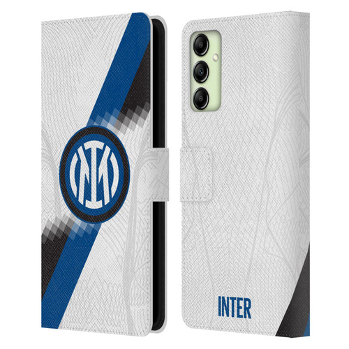 Fc Internazionale Milano 2023/24 Crest Kit Away Leather Book Wallet Case Cover For Samsung Galaxy A14 5G