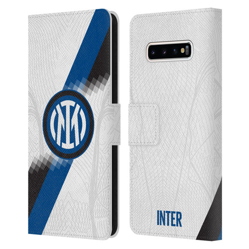 Fc Internazionale Milano 2023/24 Crest Kit Away Leather Book Wallet Case Cover For Samsung Galaxy S10+ / S10 Plus