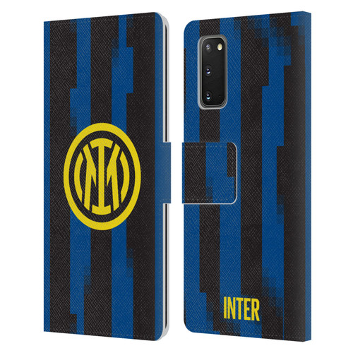 Fc Internazionale Milano 2023/24 Crest Kit Home Leather Book Wallet Case Cover For Samsung Galaxy S20 / S20 5G