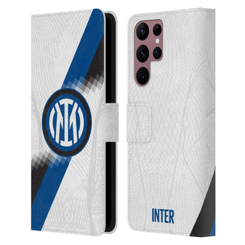 Fc Internazionale Milano 2023/24 Crest Kit Away Leather Book Wallet Case Cover For Samsung Galaxy S22 Ultra 5G