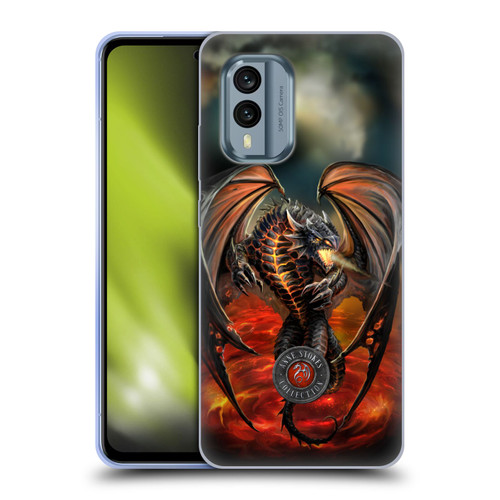 Anne Stokes Dragons Lava Soft Gel Case for Nokia X30
