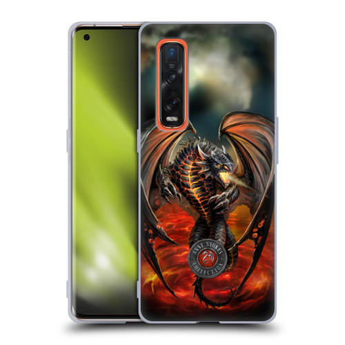 Anne Stokes Dragons Lava Soft Gel Case for OPPO Find X2 Pro 5G