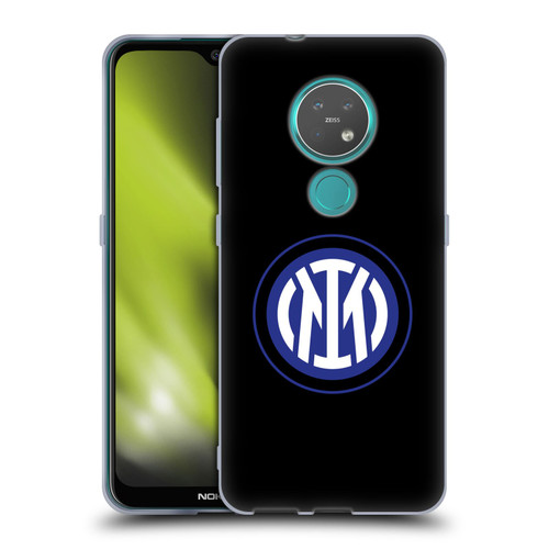 Fc Internazionale Milano Badge Logo On Black Soft Gel Case for Nokia 6.2 / 7.2