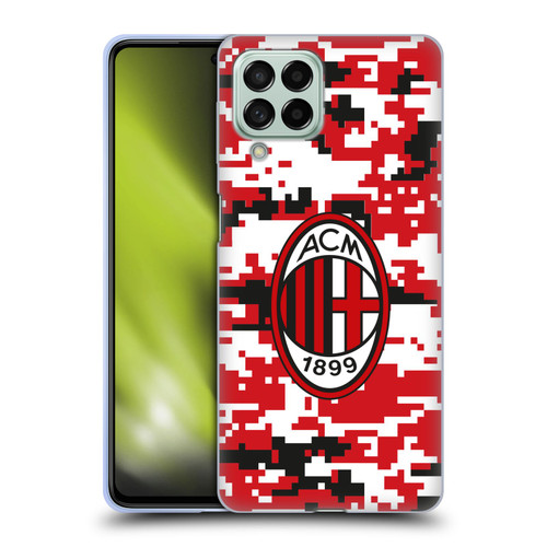 AC Milan Crest Patterns Digital Camouflage Soft Gel Case for Samsung Galaxy M53 (2022)