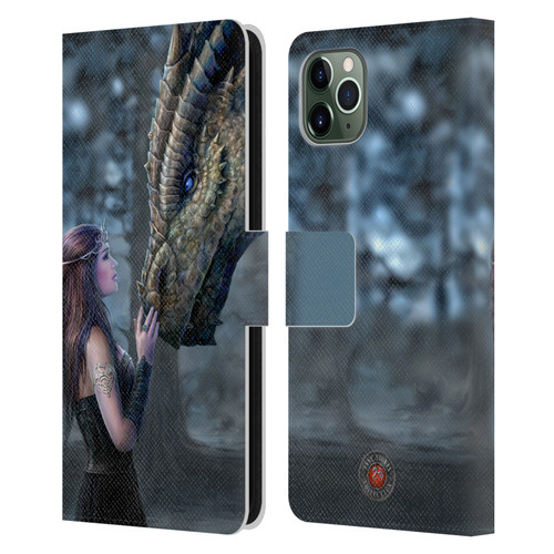 Anne Stokes Dragon Friendship Once Upon A Time Leather Book Wallet Case Cover For Apple iPhone 11 Pro Max
