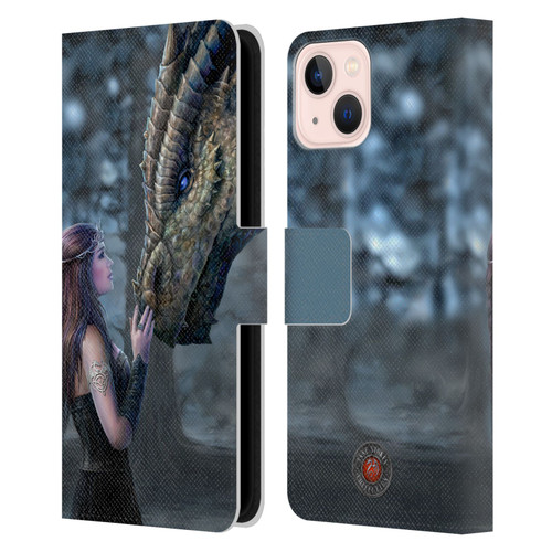 Anne Stokes Dragon Friendship Once Upon A Time Leather Book Wallet Case Cover For Apple iPhone 13