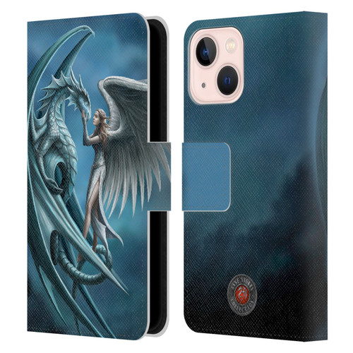 Anne Stokes Dragon Friendship Silverback Leather Book Wallet Case Cover For Apple iPhone 13 Mini