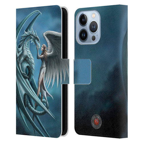 Anne Stokes Dragon Friendship Silverback Leather Book Wallet Case Cover For Apple iPhone 13 Pro