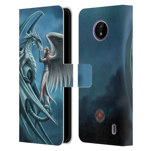 Anne Stokes Dragon Friendship Silverback Leather Book Wallet Case Cover For Nokia C10 / C20