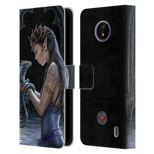 Anne Stokes Dragon Friendship Water Leather Book Wallet Case Cover For Nokia C10 / C20