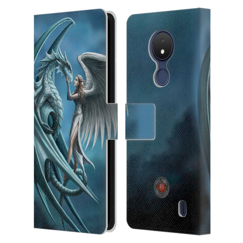 Anne Stokes Dragon Friendship Silverback Leather Book Wallet Case Cover For Nokia C21