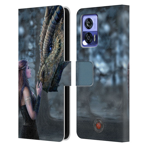 Anne Stokes Dragon Friendship Once Upon A Time Leather Book Wallet Case Cover For Motorola Edge 30 Neo 5G