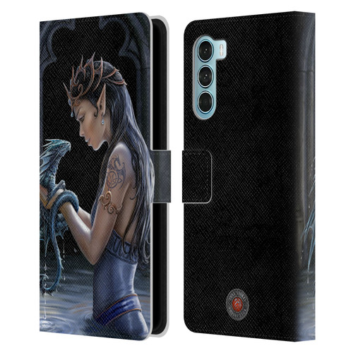 Anne Stokes Dragon Friendship Water Leather Book Wallet Case Cover For Motorola Edge S30 / Moto G200 5G