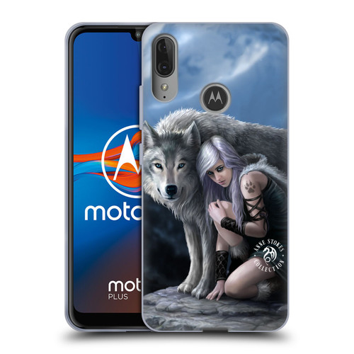 Anne Stokes Wolves Protector Soft Gel Case for Motorola Moto E6 Plus