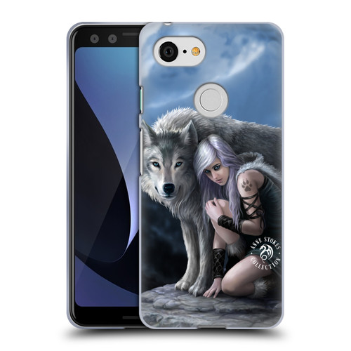 Anne Stokes Wolves Protector Soft Gel Case for Google Pixel 3