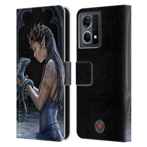 Anne Stokes Dragon Friendship Water Leather Book Wallet Case Cover For OPPO Reno8 4G