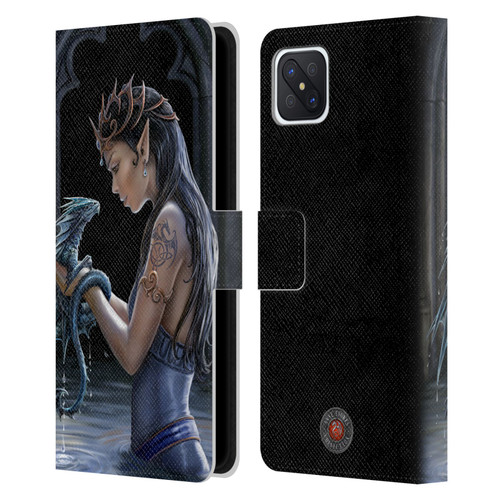 Anne Stokes Dragon Friendship Water Leather Book Wallet Case Cover For OPPO Reno4 Z 5G