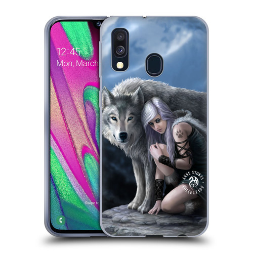 Anne Stokes Wolves Protector Soft Gel Case for Samsung Galaxy A40 (2019)