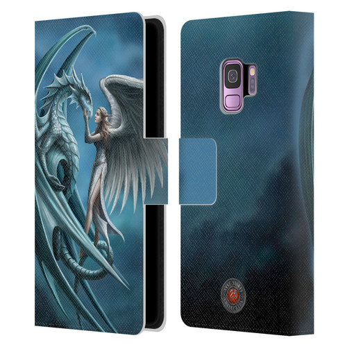 Anne Stokes Dragon Friendship Silverback Leather Book Wallet Case Cover For Samsung Galaxy S9