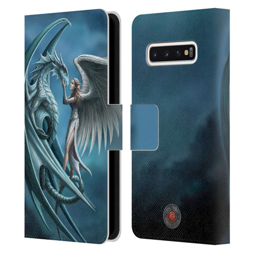 Anne Stokes Dragon Friendship Silverback Leather Book Wallet Case Cover For Samsung Galaxy S10