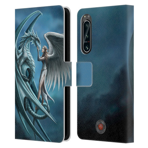 Anne Stokes Dragon Friendship Silverback Leather Book Wallet Case Cover For Sony Xperia 5 IV