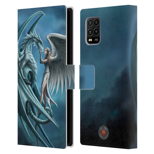 Anne Stokes Dragon Friendship Silverback Leather Book Wallet Case Cover For Xiaomi Mi 10 Lite 5G