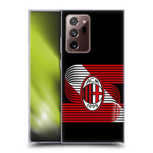 AC Milan Crest Patterns Diagonal Soft Gel Case for Samsung Galaxy Note20 Ultra / 5G