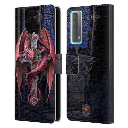 Anne Stokes Dragons Gothic Guardians Leather Book Wallet Case Cover For Huawei P Smart (2021)