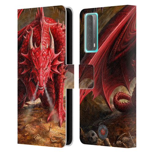 Anne Stokes Dragons Lair Leather Book Wallet Case Cover For Huawei P Smart (2021)