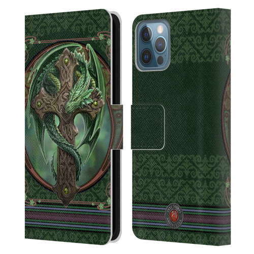 Anne Stokes Dragons Woodland Guardian Leather Book Wallet Case Cover For Apple iPhone 12 / iPhone 12 Pro
