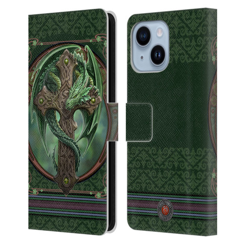 Anne Stokes Dragons Woodland Guardian Leather Book Wallet Case Cover For Apple iPhone 14 Plus