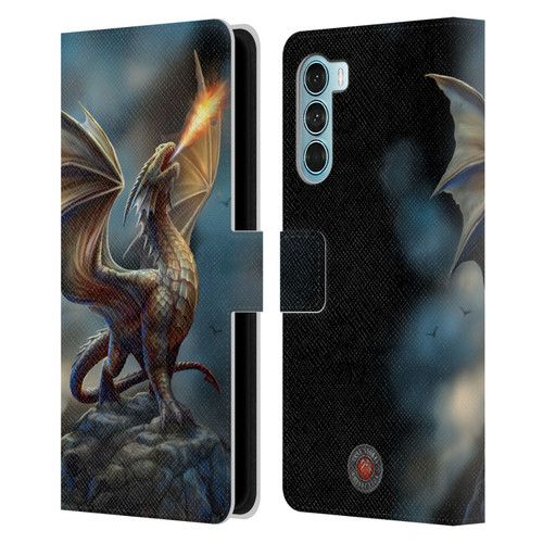 Anne Stokes Dragons Noble Leather Book Wallet Case Cover For Motorola Edge S30 / Moto G200 5G