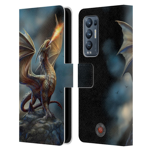 Anne Stokes Dragons Noble Leather Book Wallet Case Cover For OPPO Find X3 Neo / Reno5 Pro+ 5G