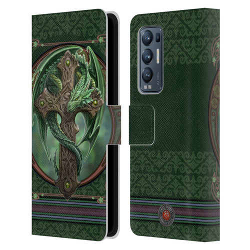 Anne Stokes Dragons Woodland Guardian Leather Book Wallet Case Cover For OPPO Find X3 Neo / Reno5 Pro+ 5G
