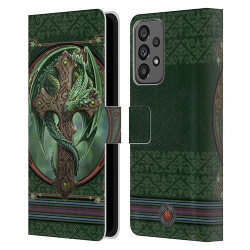 Anne Stokes Dragons Woodland Guardian Leather Book Wallet Case Cover For Samsung Galaxy A73 5G (2022)