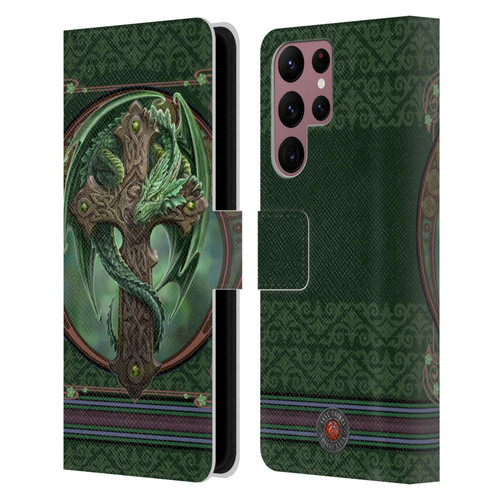 Anne Stokes Dragons Woodland Guardian Leather Book Wallet Case Cover For Samsung Galaxy S22 Ultra 5G