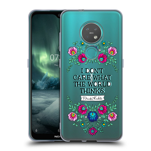 Frida Kahlo Art & Quotes Confident Woman Soft Gel Case for Nokia 6.2 / 7.2