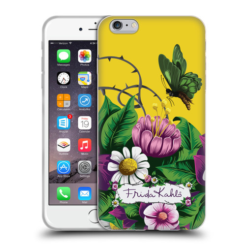 Frida Kahlo Purple Florals Butterfly Soft Gel Case for Apple iPhone 6 Plus / iPhone 6s Plus