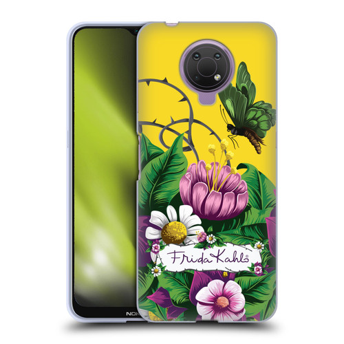 Frida Kahlo Purple Florals Butterfly Soft Gel Case for Nokia G10